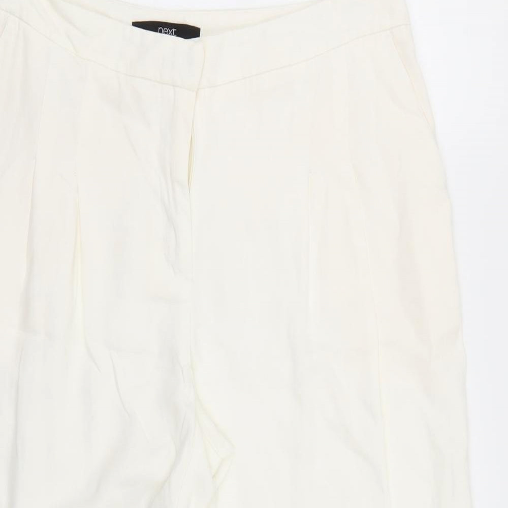 NEXT Womens White   Trousers  Size 12 L23 in