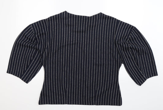 NEXT Womens Blue Striped  Pullover Sweatshirt Size 18