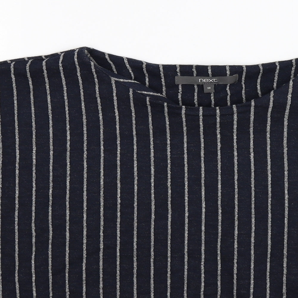 NEXT Womens Blue Striped  Pullover Sweatshirt Size 18