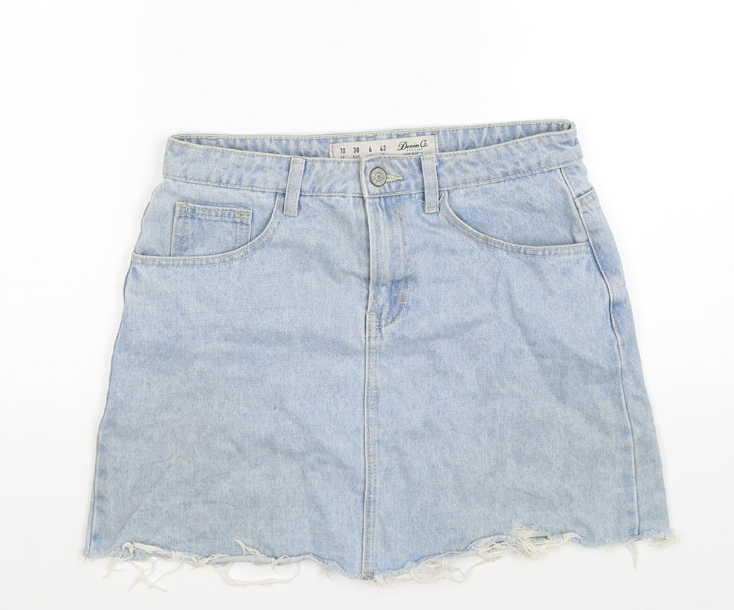 Denim Co Womens Blue  Denim A-Line Skirt Size 10