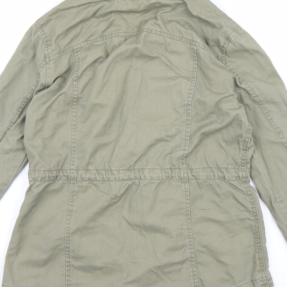 Divided by H&M Womens Green  Denim Overcoat Coat Size 8