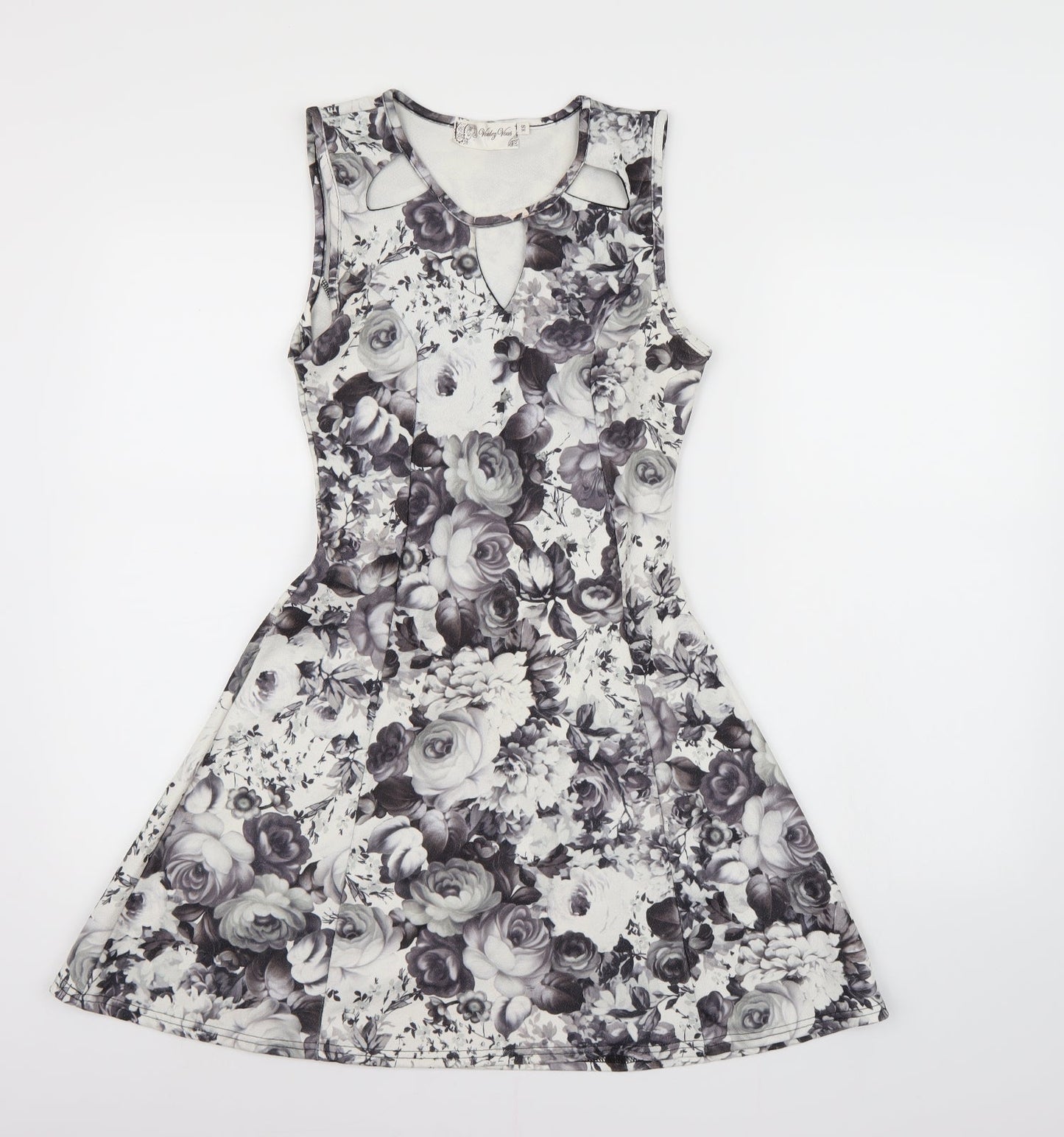 Vouley Vous Womens White Floral  A-Line  Size XS