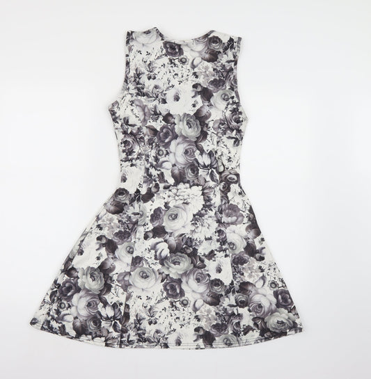 Vouley Vous Womens White Floral  A-Line  Size XS
