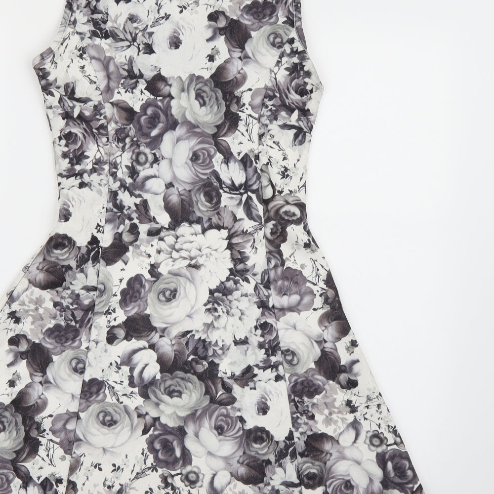 Vouley Vous Womens White Floral  A-Line  Size XS