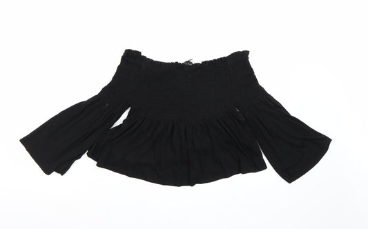 New Look Womens Black   Basic Blouse Size 12  - Flared Sleeves