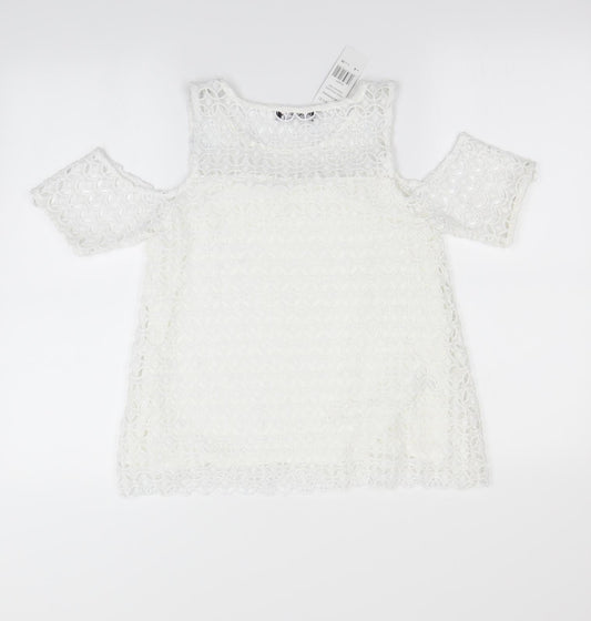 Select Womens Ivory   Basic Blouse Size 8