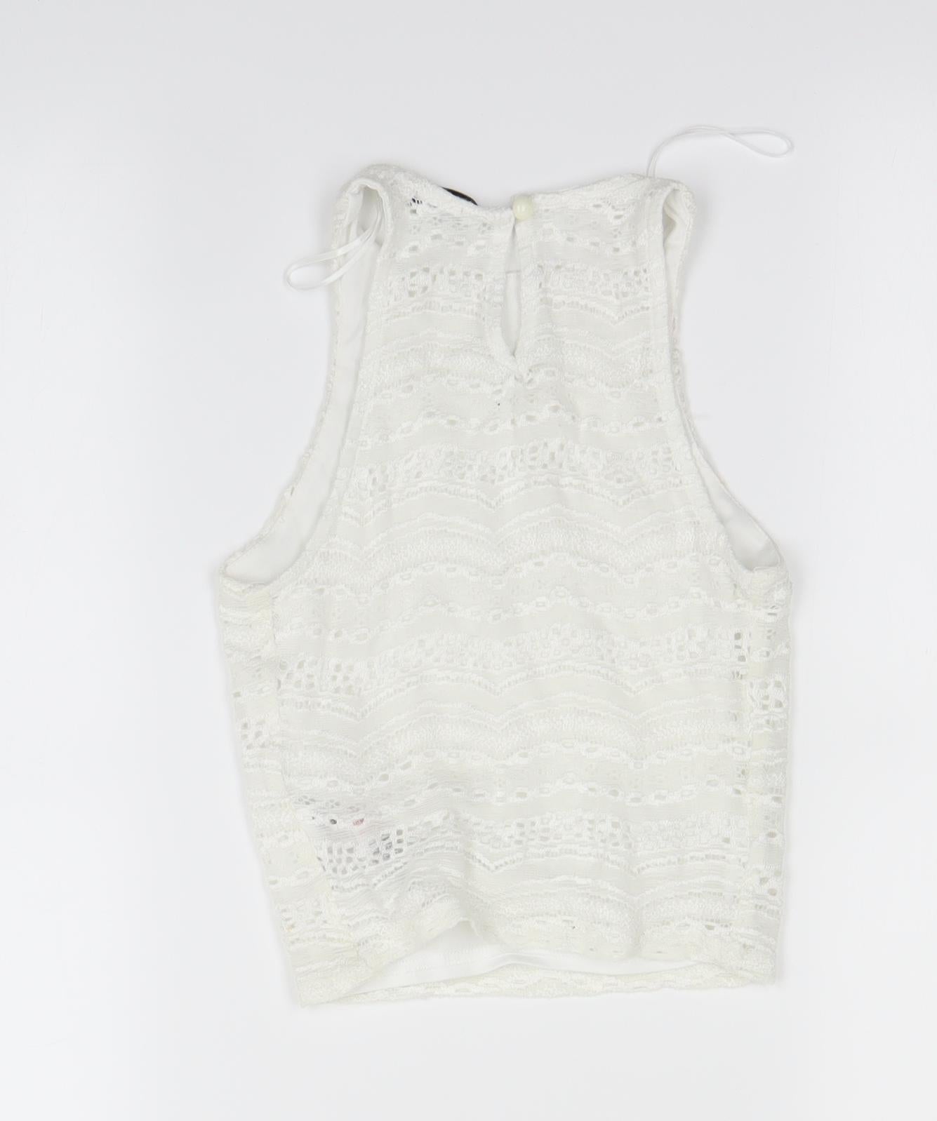New Look Womens Ivory   Cropped Tank Size 6