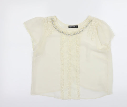 Internationale Womens Ivory   Camisole Blouse Size 10