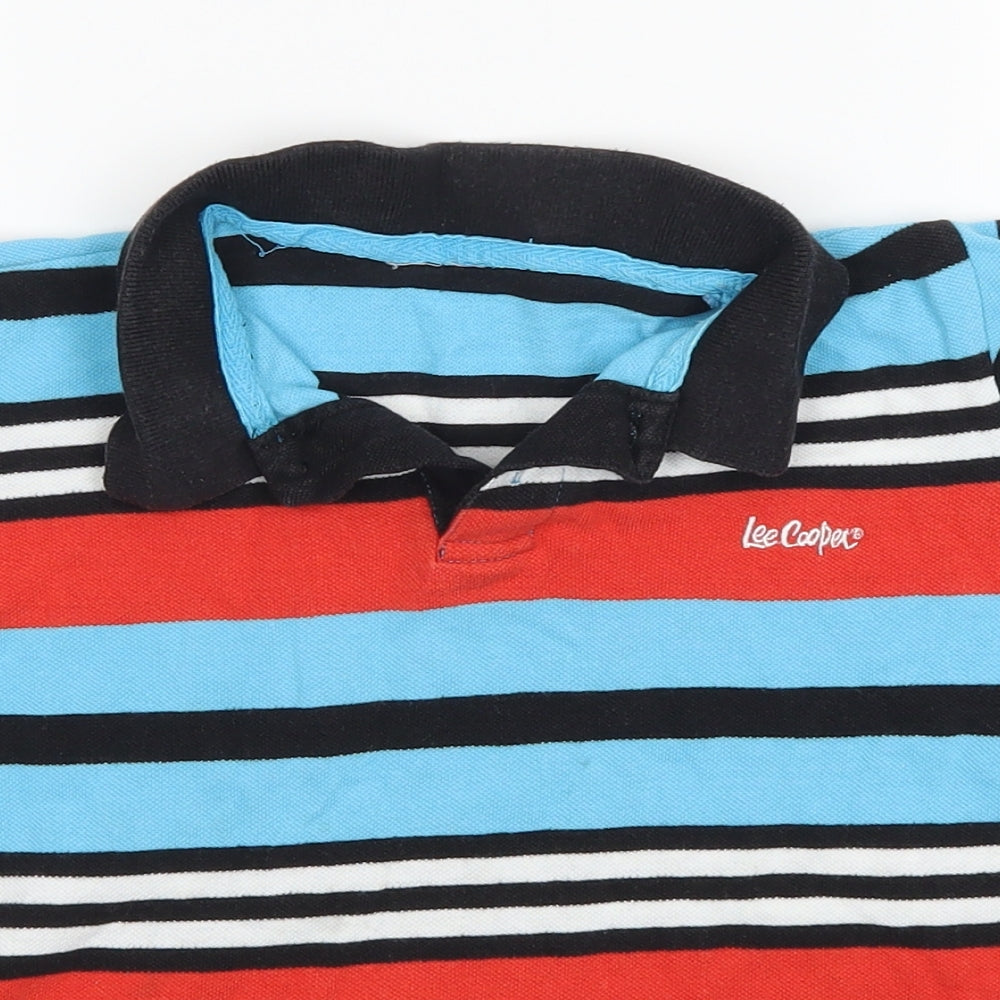 Lee Cooper Womens Multicoloured Striped  Basic Polo Size S