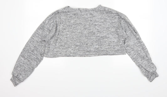 PRETTYLITTLETHING Womens Grey   Pullover Jumper Size 10
