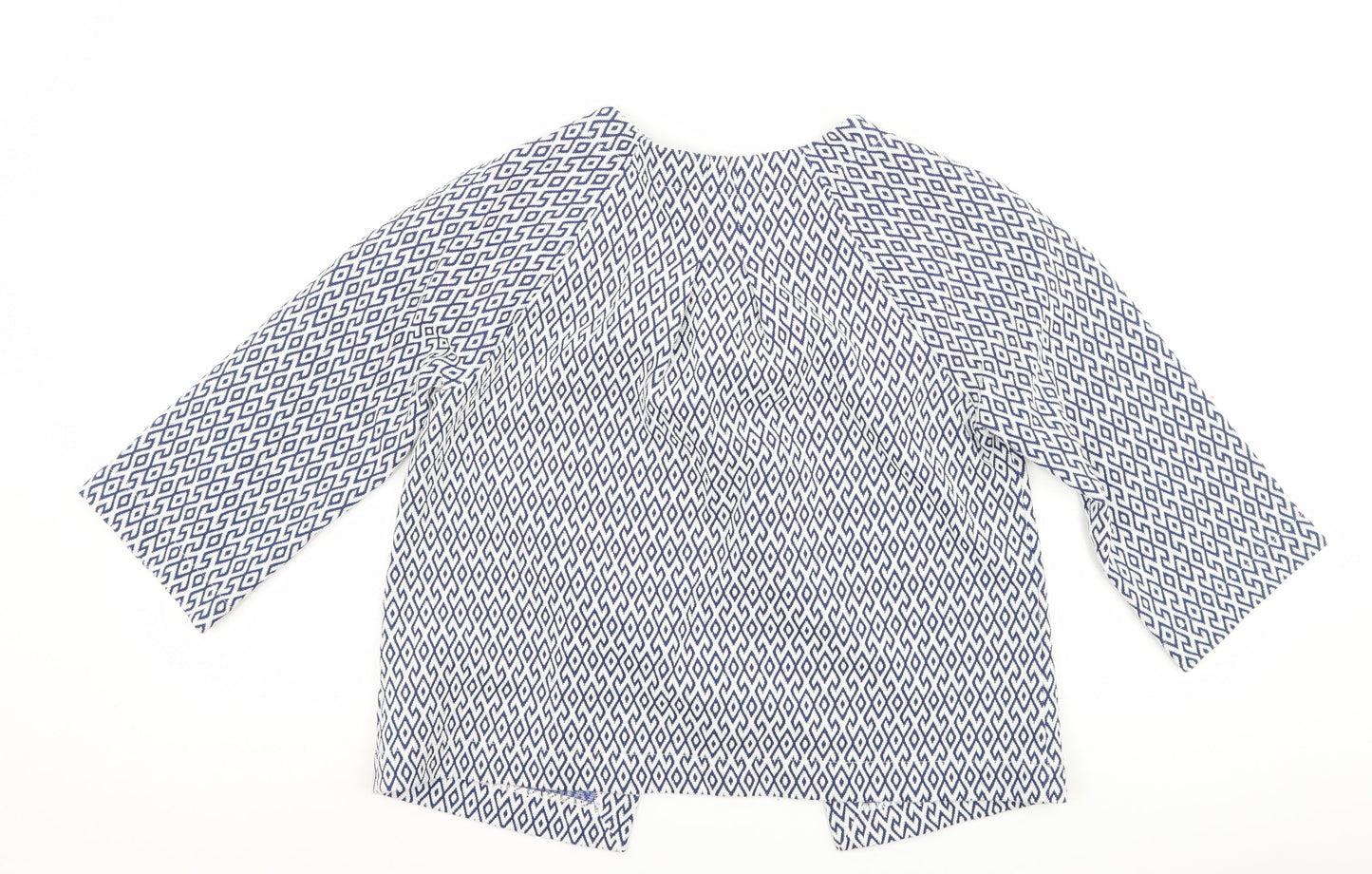 United Colors of Benetton Womens Blue Geometric  Jacket  Size XS