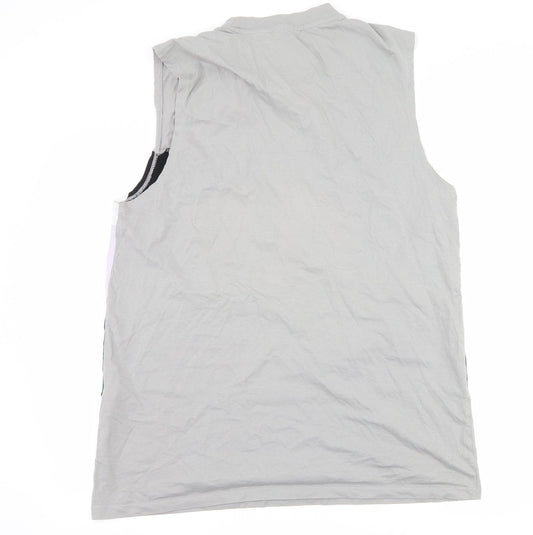 ASOS Mens Grey Striped  Basic Tank Size 2XL