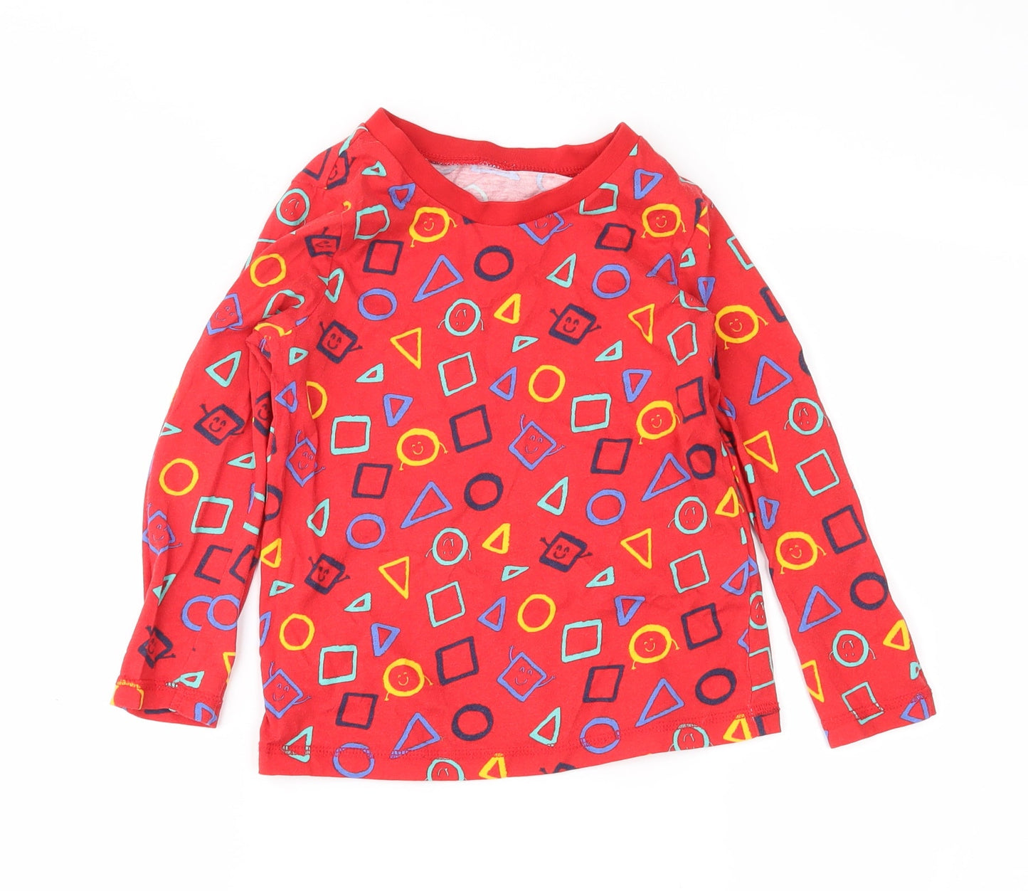 George Boys Red Colourblock  Basic T-Shirt Size 4-5 Years