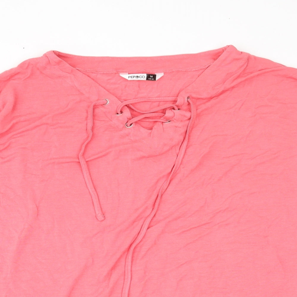 Pep & co Womens Pink   Basic Blouse Size 14