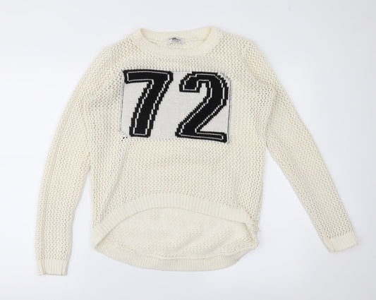 Too True Womens Ivory   Pullover Jumper Size S