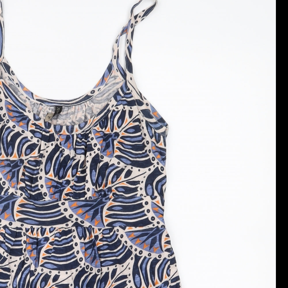 Topshop Womens Blue Floral  Camisole Blouse Size 10