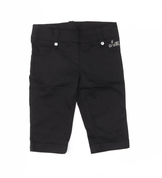 Julien Macdonald Girls Black   Cropped Jeans Size 9 Years