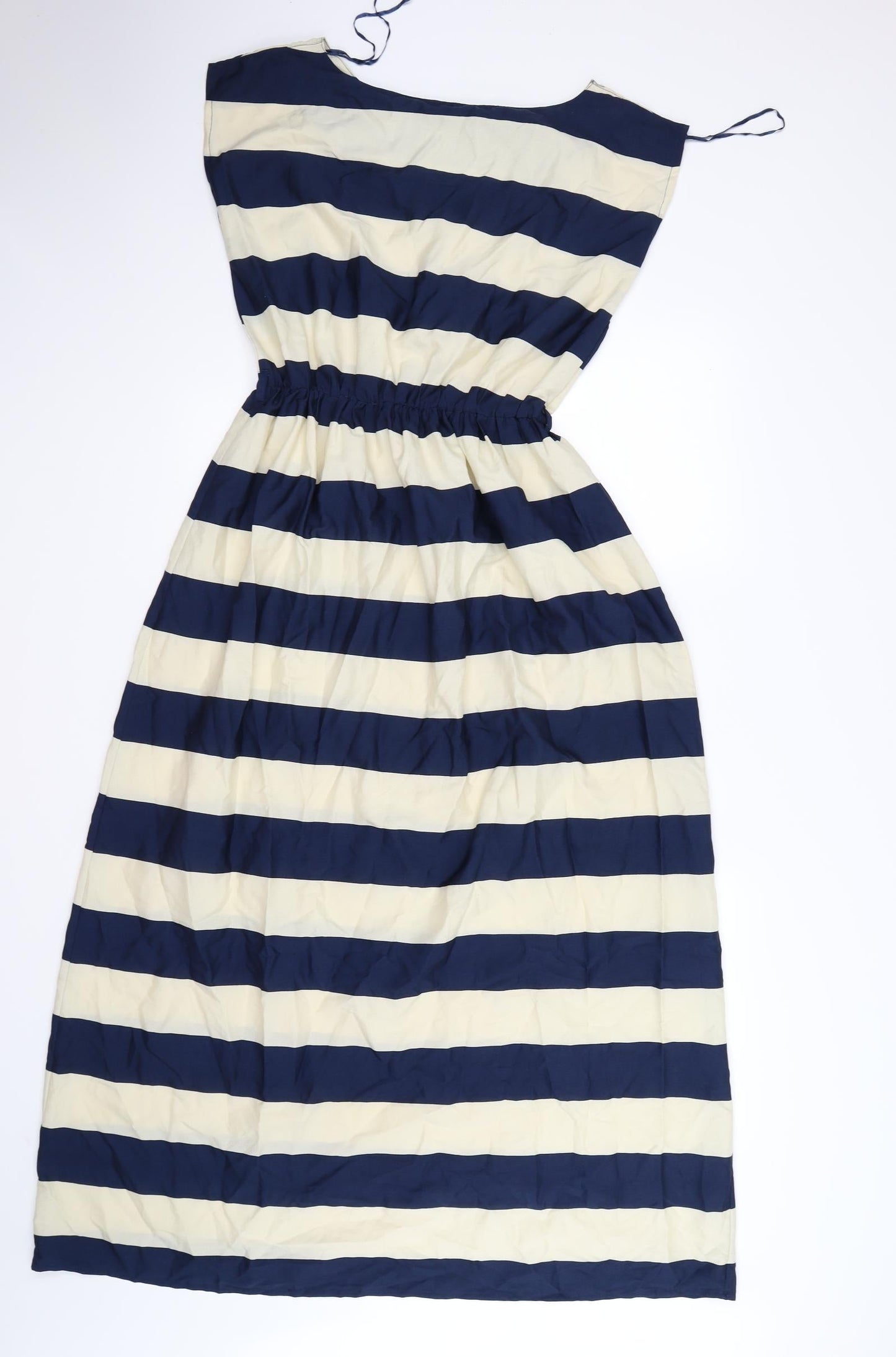 atmophere Womens Blue Striped Satin Fit & Flare  Size 8