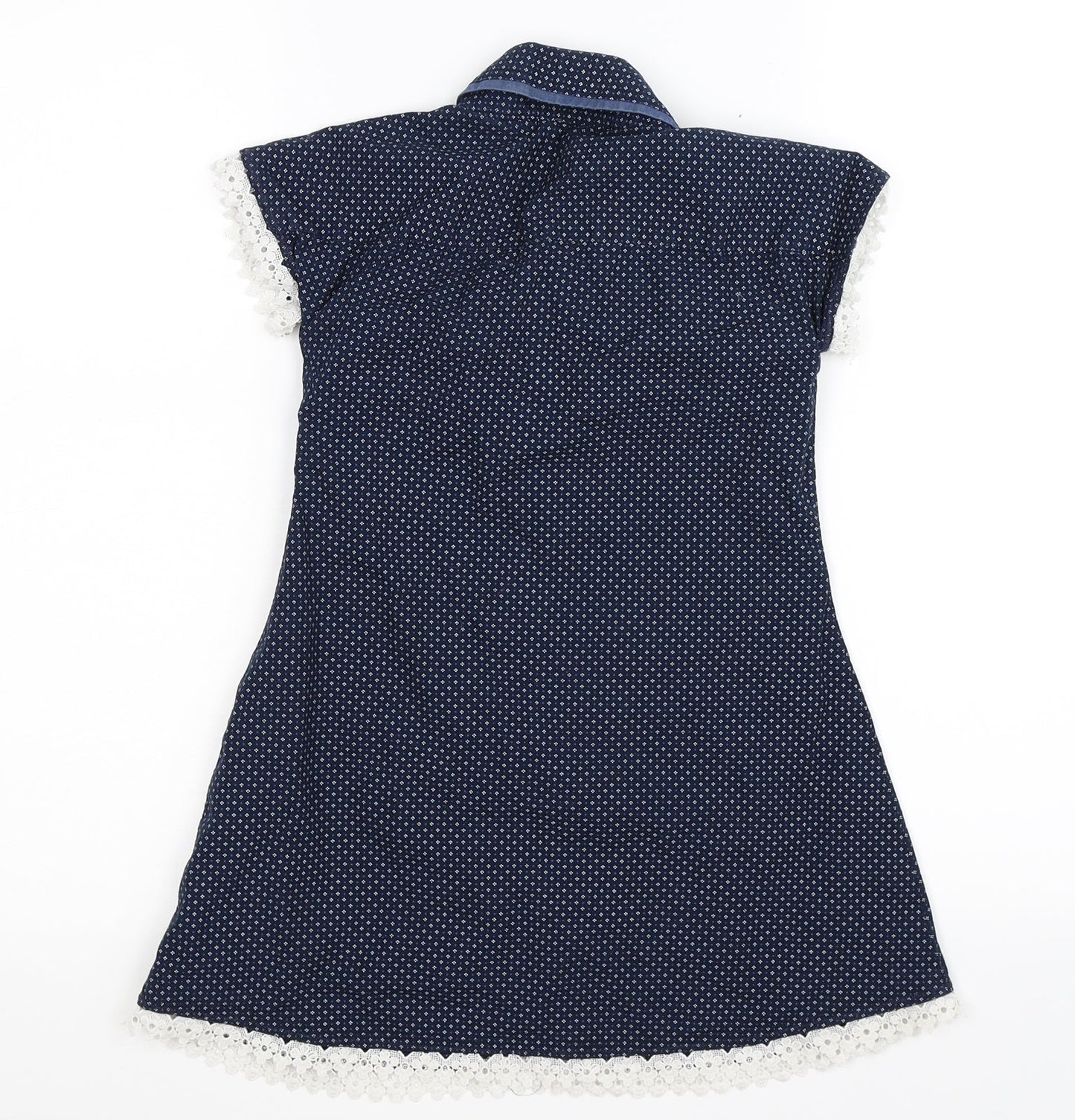 Taylor & Cutter Girls Blue Floral  Shirt Dress  Size L