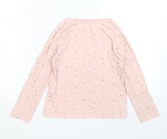 George Girls Pink Polka Dot  Basic T-Shirt Size 6-7 Years  - STARS