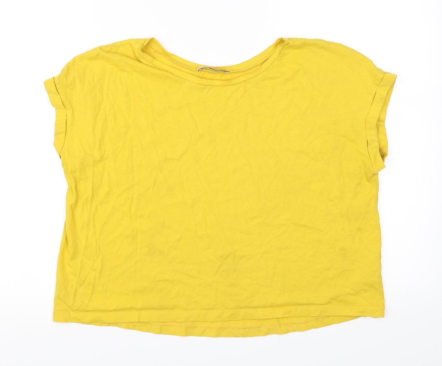 Zara Womens Yellow   Basic T-Shirt Size M