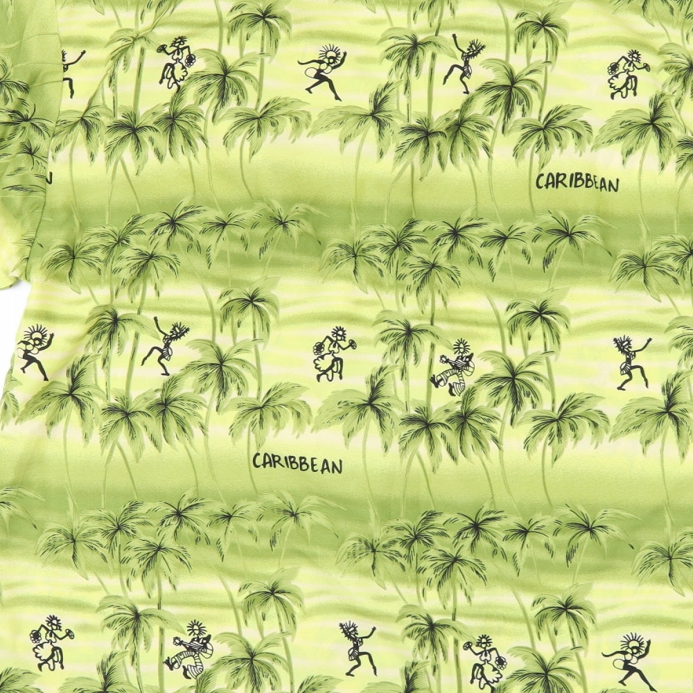 Creation Mens Green    Button-Up Size M