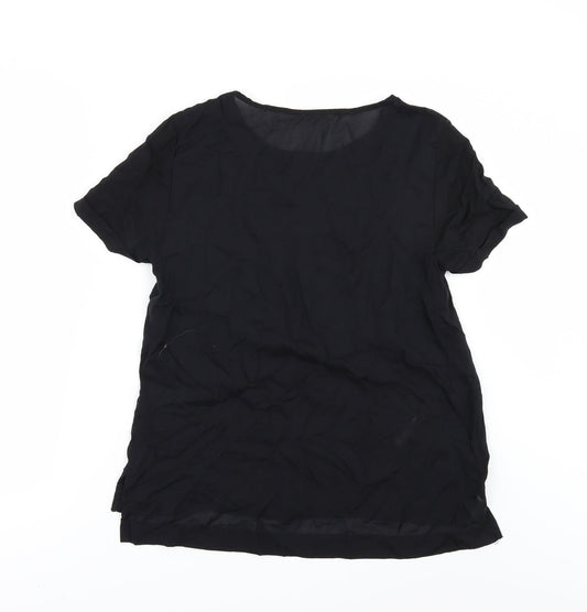 H&M Womens Black   Basic Blouse Size 8