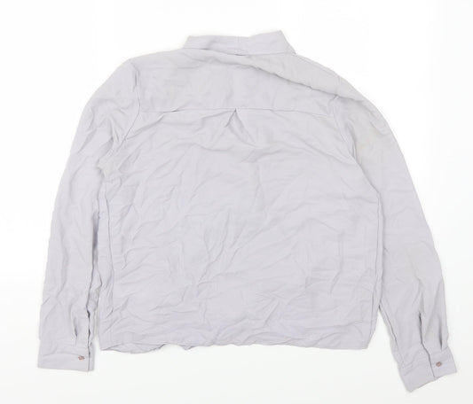Topshop Womens Grey   Basic Blouse Size 8