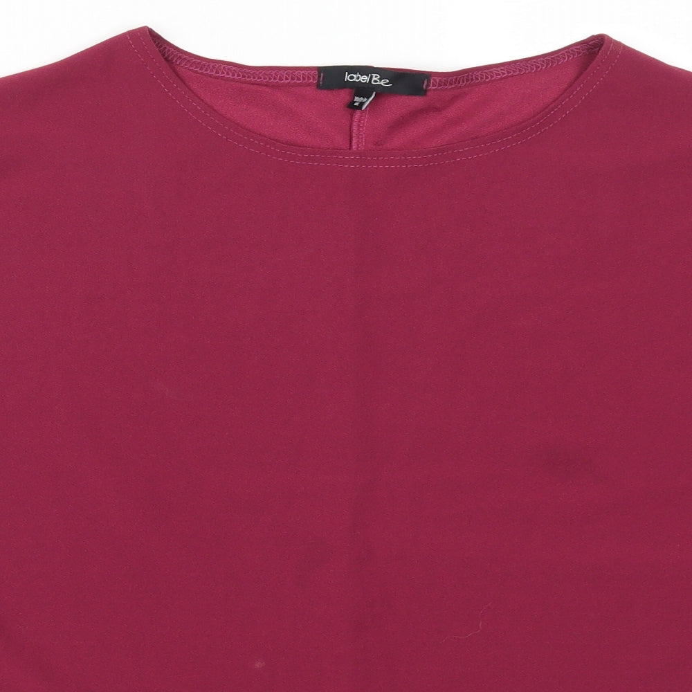 Label Be  Womens Pink   Basic T-Shirt Size 12  - Plum
