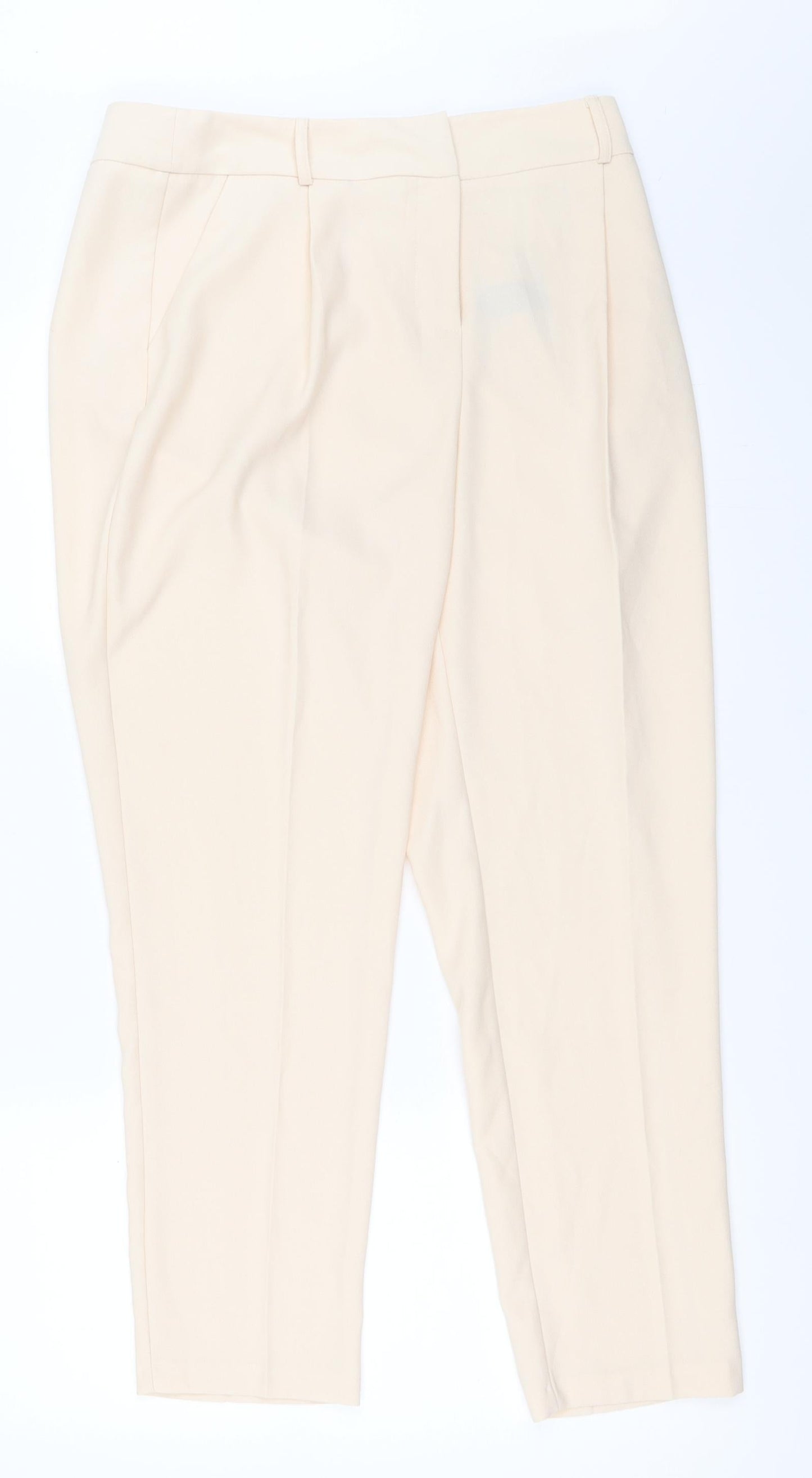 Dorothy Perkins Womens Beige   Capri Trousers Size 12 L26 in