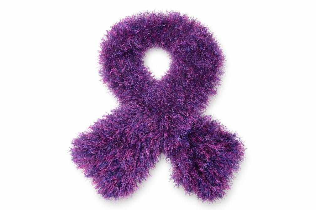 Front view of Preworn girls’ purple knit rectangle scarf scarves & wraps one size