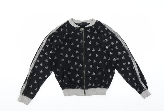 Disney Womens Black   Full Zip Jumper Size S
