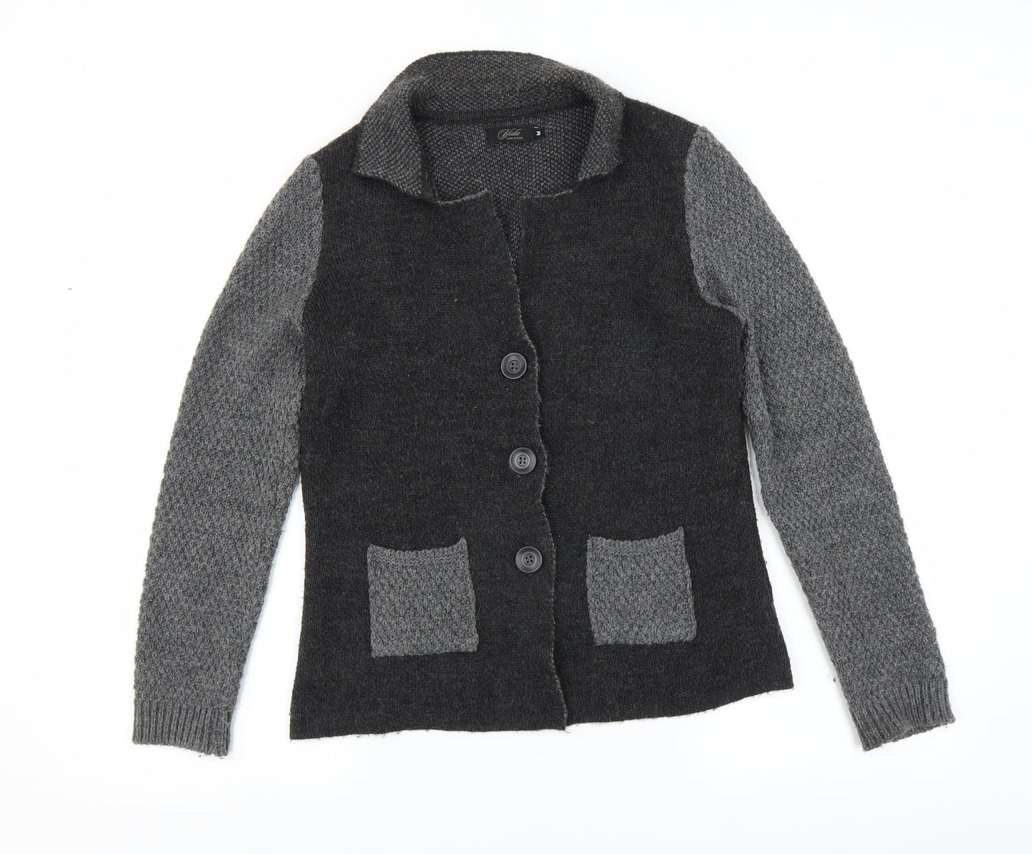 Yida Womens Grey   Cardigan Jumper Size M