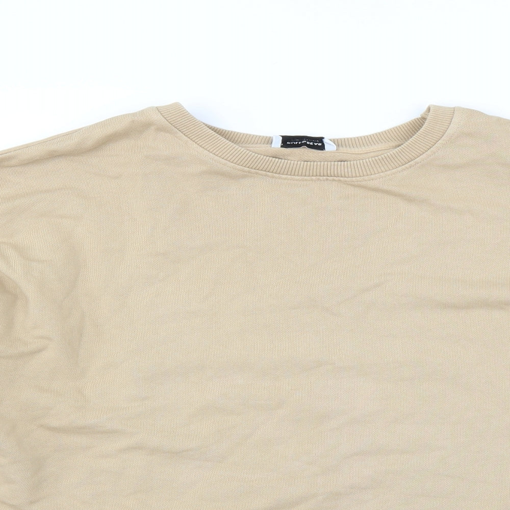 Pull & Bear Womens Beige   Pullover Sweatshirt Size M