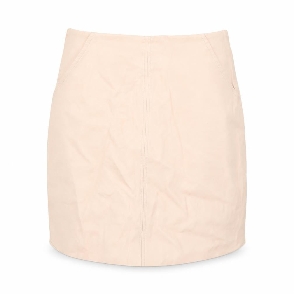 Front view of Missguided women’s pink straight & pencil skirt, size UK 4