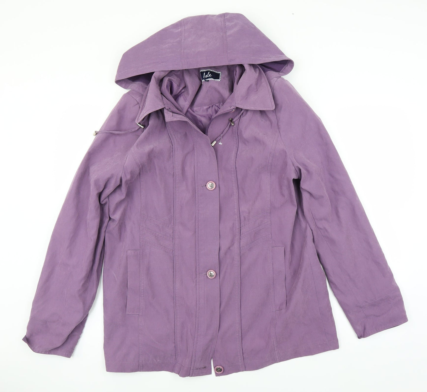 ISLE Womens Purple   Jacket Coat Size 12