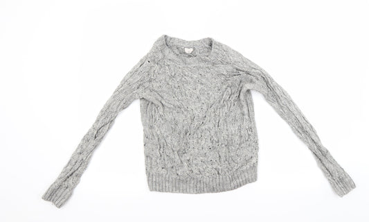 Giordano Womens Grey   Henley Jumper Size M