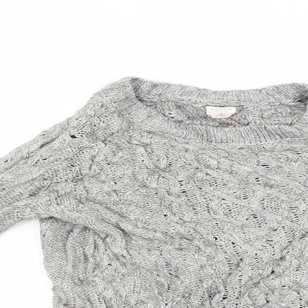 Giordano Womens Grey   Henley Jumper Size M