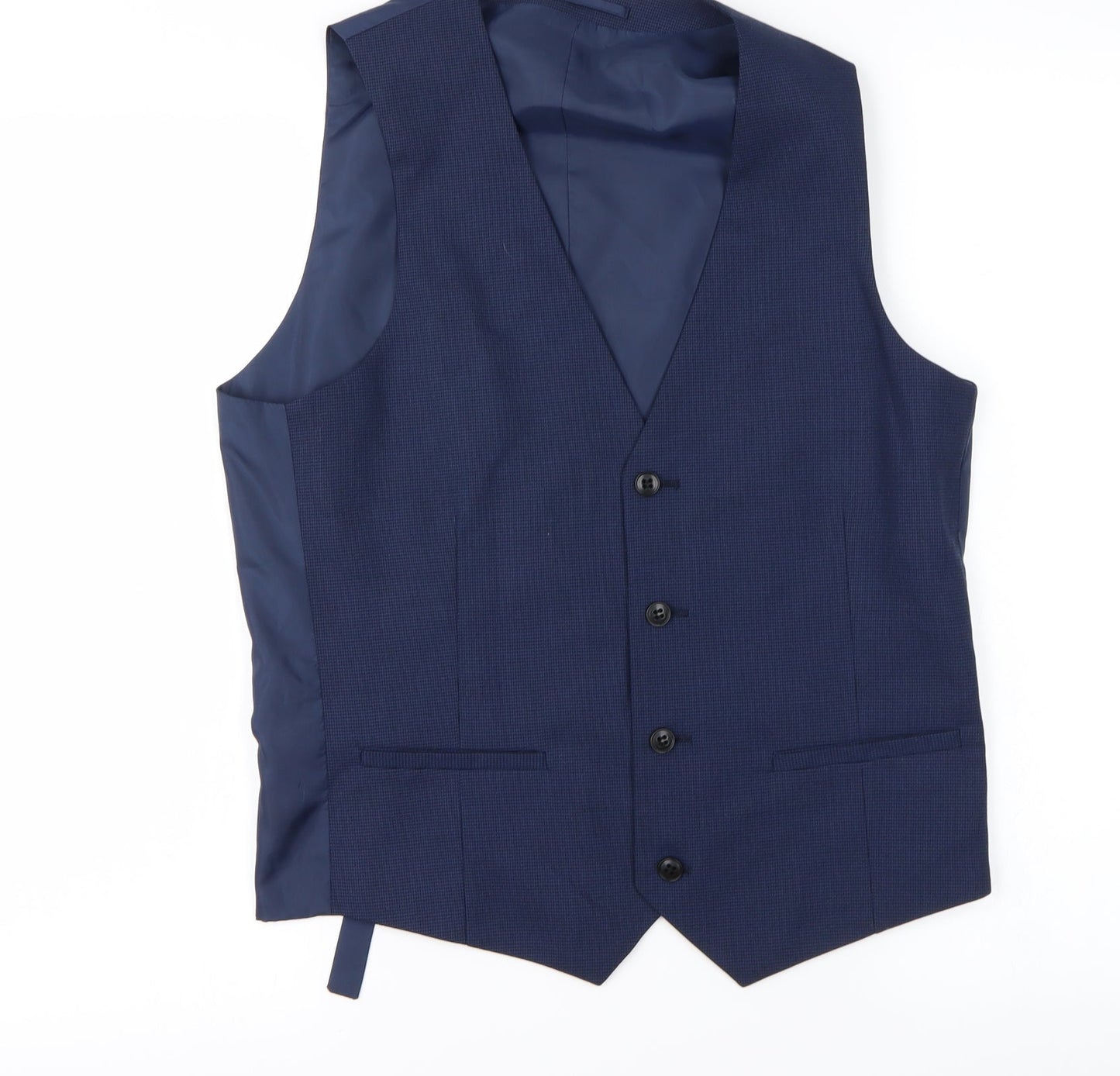 Preworn  Mens Blue   Jacket Suit Waistcoat Size 39