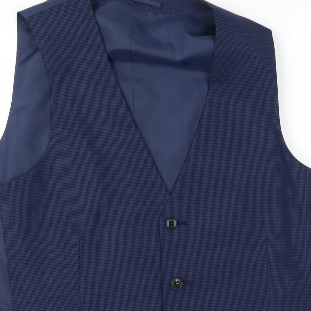 Preworn  Mens Blue   Jacket Suit Waistcoat Size 39