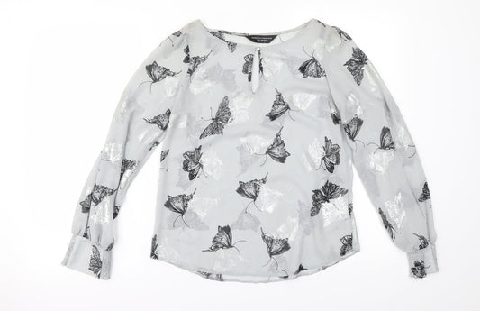 Dorothy Perkins Womens Grey   Basic Blouse Size 6