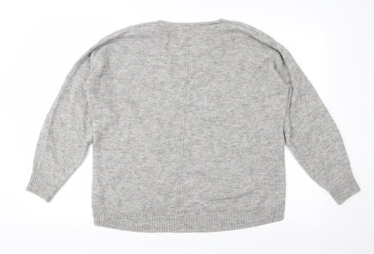 H&M Womens Grey  Knit Pullover Jumper Size S