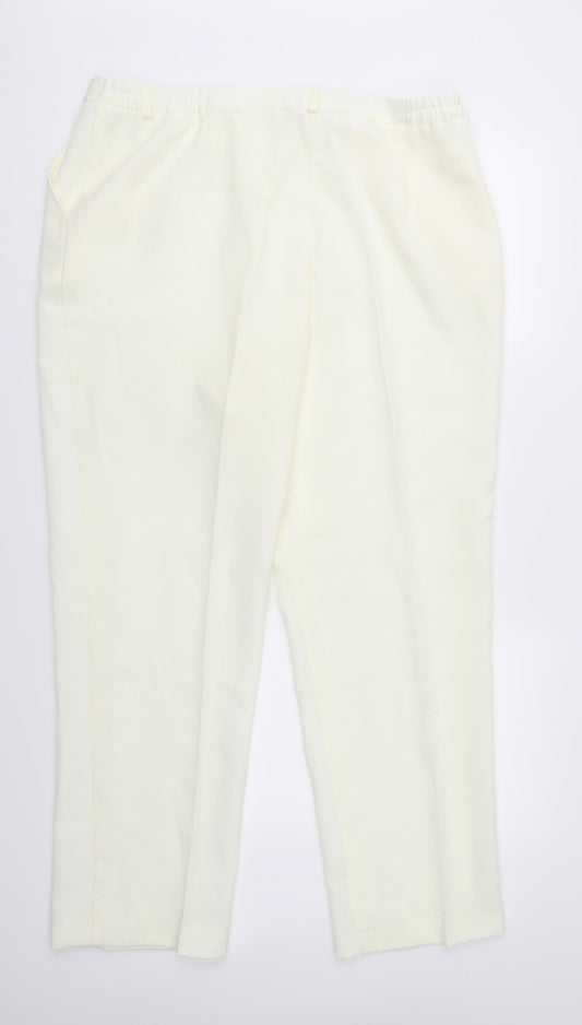 Afibel Womens Ivory   Trousers  Size 18 L28 in
