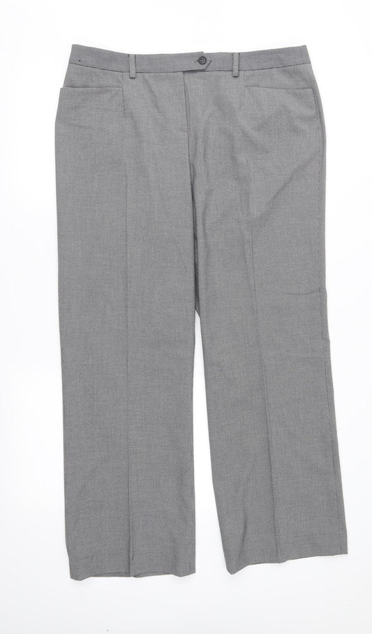 Planet Womens Grey Check  Trousers  Size 14 L28 in