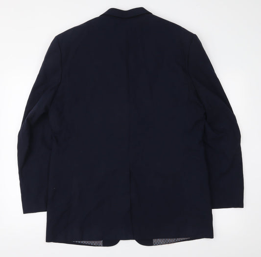 Henley & Knight Mens Blue   Jacket Suit Jacket Size 42