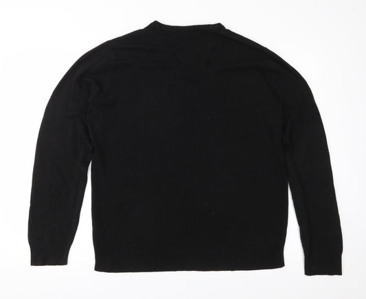 Cedar Wood State Mens Black  Knit Pullover Jumper Size XL