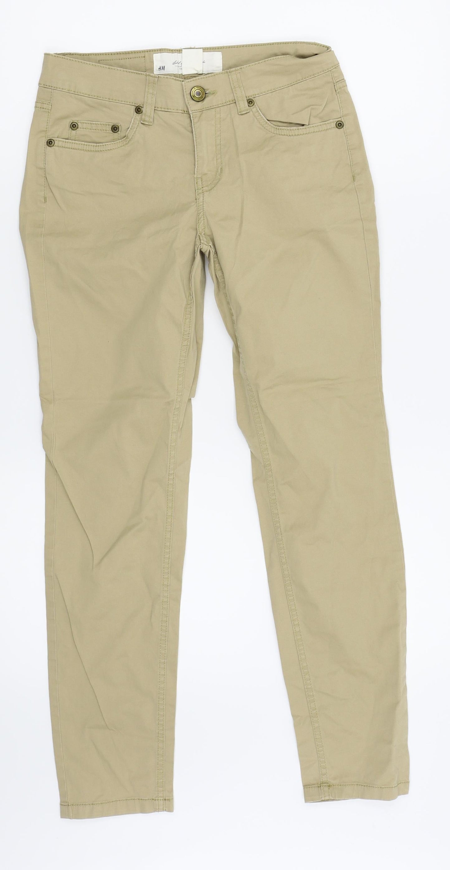 H&M Womens Beige   Skinny Jeans Size 6 L25.5 in