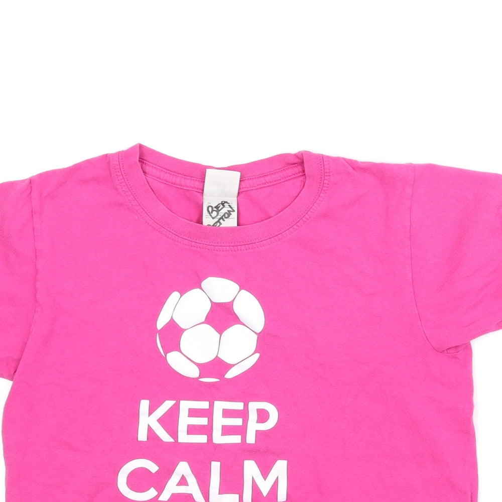 Gildan Girls Pink   Basic T-Shirt Size 8-9 Years