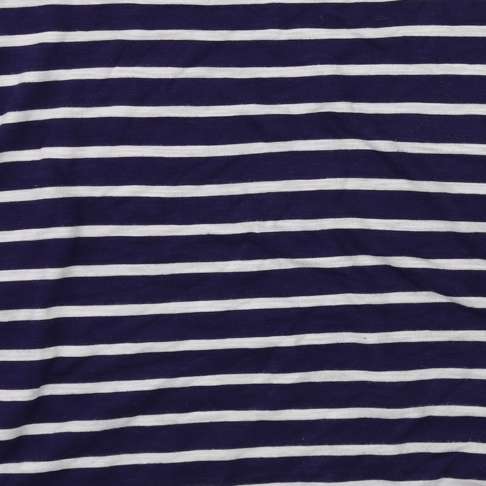 payapa Womens Blue Striped  Basic T-Shirt Size 16