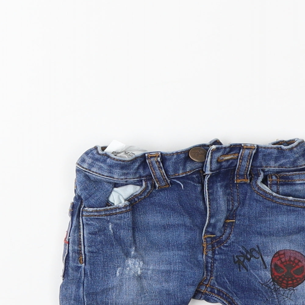 Preworn Baby Blue  Denim Snow Pants Jeans Size 3-6 Months